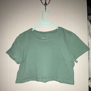 Urban Outfitters Forest Green Crop Top